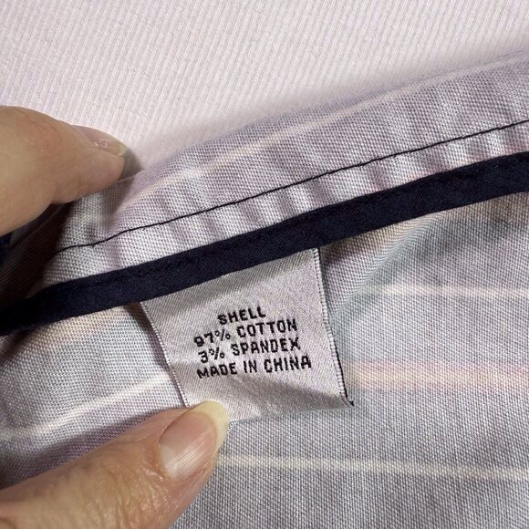 Talbots Blazer Women's 10P navy and red stripe cotton jacket blazer‎ - Picture 9 of 9